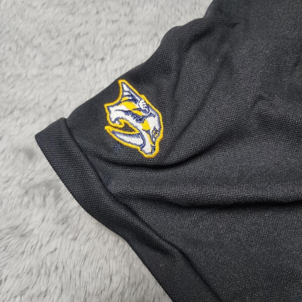 Nashville Predators Polo Shirt Mens 2XL Black NHL Hockey Nike 19 Crimes Wine - Picture 2 of 12